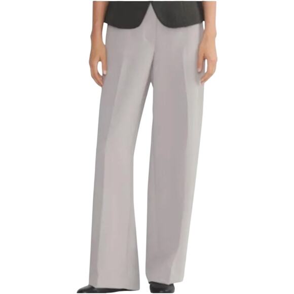 Aritzia Wilfred The Limitless Pants Crepette Trousers Wide Leg Ashen Gray 8 - Picture 1 of 8